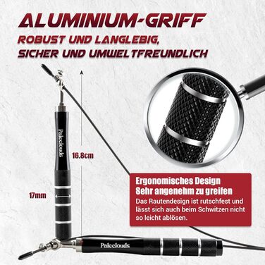 Стрибкове канат Springseil Speed Rope для фітнесу, боксу та MMA. Регульоване канат 300см з алюмінієвою ручкою та системою подвійного підшипника. Включає постер з тренуваннями. Чорний колір.