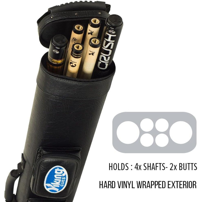 Чохол для бильярдних київ Viking з плечовим ременем, з вініловим корпусом та фетровою підкладкою