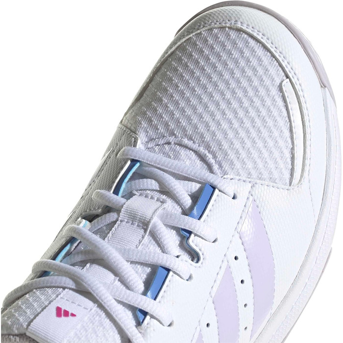 Жіночі кросівки Adidas Ligra 7 Indoor для залу (48 EU, білий, сріблястий, синій)