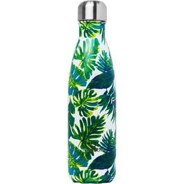 Фляга з нержавіючої сталі 500 мл – Термоізольована фляга, зберігає холод до 24 годин та тепло до 12 годин. Безпечна, з подвійними стінками, BPA-Free, міцна. Ідеальна для подорожей, активного відпочинку, школи, спорту, фітнесу та повсякденного використання. Колір: Блакитно-зелений (Колір: Лист банана)