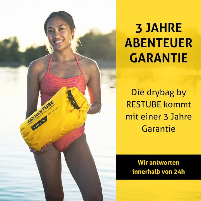 Restube Сумка-мішок Drybag - преміум якість, 30L, жовта | Водонепроникна, для подорожей, активного відпочинку