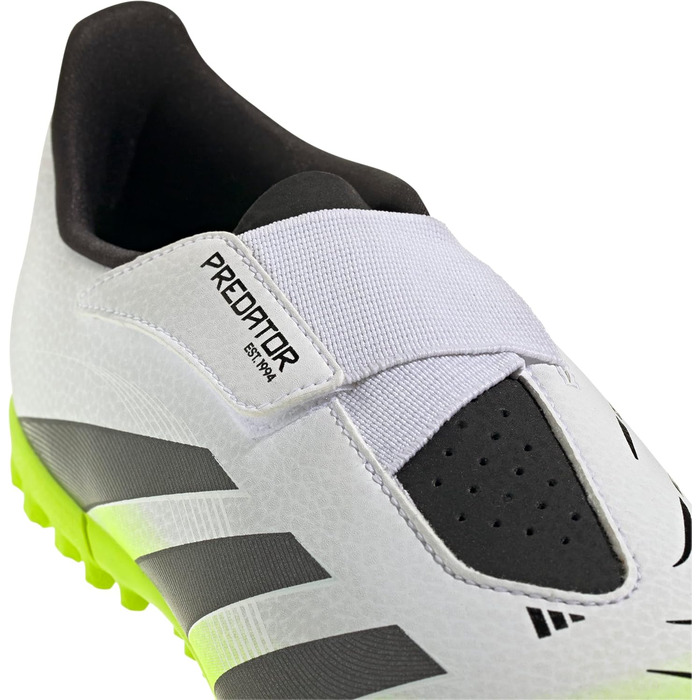 Дитячі футбольні бутси adidas Predator Club Hook and Loop для газону, розмір 35 EU, білий/чорний/лимонний, унісекс