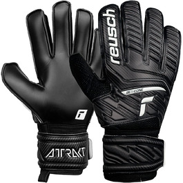 Воротарські рукавички Reusch Attrakt Solid для дорослих, зовнішній шов, універсальні, чорні, розмір 10 — футбольні рукавиці для всіх типів полів