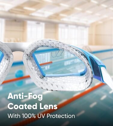 Окуляри для плавання Speedo Aquapulse Pro сині, унісекс, антифог, водонепроникні