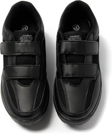 Жіночі кросівки JOMIX на липучці: спортивні, на платформі, для бігу, зручні, з антиковзкою підошвою, для фітнесу, тренувань, прогулянок (36 EU, чорний)