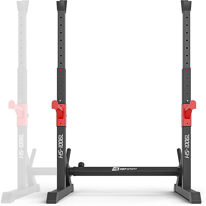 Стойка для штанги Hop-Sport HS-1006L, присідань, регульована висота та ширина, до 200 кг