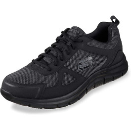 Чоловічі кросівки Skechers Track Bucolo, чорна шкіра та сітчаста вставка, 47.5 EU