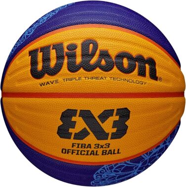 Баскетбольний м’яч Wilson FIBA 3x3 Paris 2024 Replica, розмір 6, жовтий, універсальний