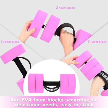 Водні гантелі BOOSTEADY для аквафітнесу: короткі та довгі, рожеві та блакитні