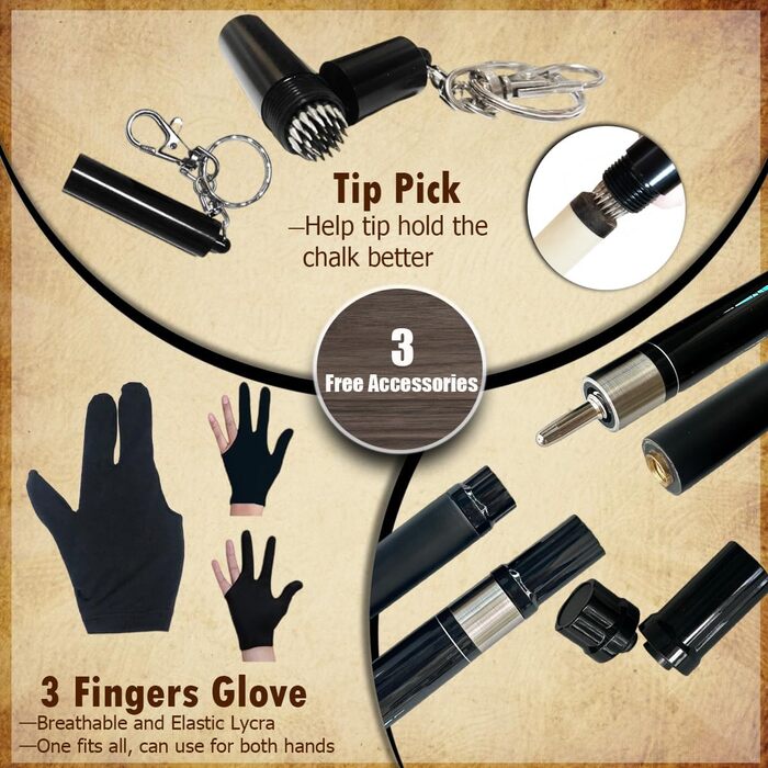 Професійний більярдний кий Aureate 21 oz з кейсом, канадський клен, 13 мм наконечник, 147,3 см, вага 18,19,20,21,22 г, блакитний, чорний, червоний, сірий, зелений