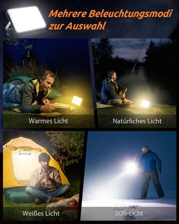 Eventek LED кемпінговий ліхтар 4000LM, 20000mAh Power Bank, USB, до 144 годин, IPX5, 4 режими, для читання, намету, риболовлі, надзвичайних ситуацій