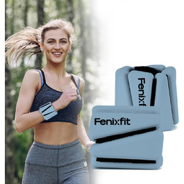 Ваги для зап'ястя та щиколоток FENIXFIT для жінок. Набір 2 шт. для силових тренувань, бігу, йоги, пілатесу, блакитні