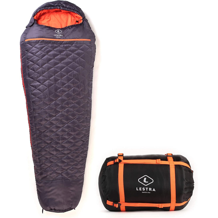 Спальник Lestra Outdoor Mount Everest 210 - всесезонний, комфорт -5°C, темно-сірий, 210x80 см, 1.7 кг