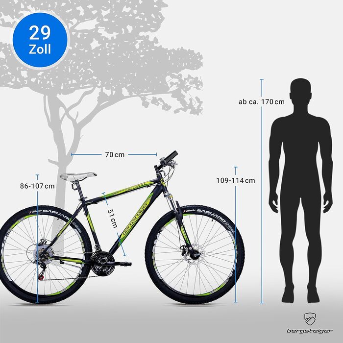 Гірський велосипед Bergsteiger Detroit 29 дюймів, дискові гальма, 21-швидкісна Shimano, амортизаційна вилка з блокуванням, для хлопців і чоловіків, червоно-сірий (матовий), підходить від 170 см