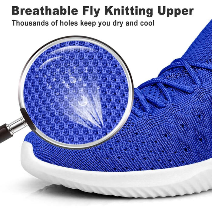 Чоловічі кросівки Feethit для бігу, дихаючі, легкі, зручні, модні, з антиковзкою підошвою, синього кольору (42 EU)