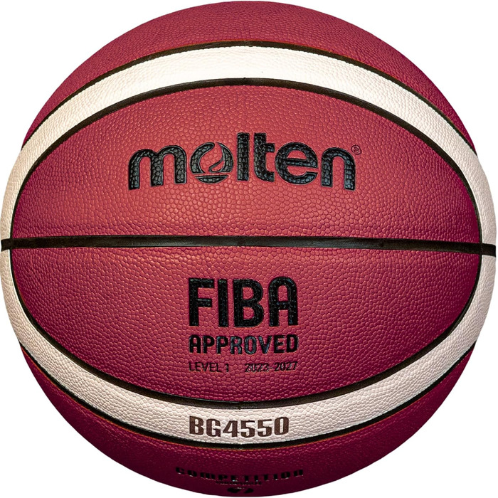 Баскетбольний м'яч Molten BG4550 FIBA, преміум синтетична шкіра, розміри 6/7