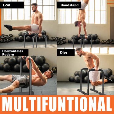 Бруси для віджимань DH FitLife | Регульовані бруси 80-90 см | Паралелепіди для калістеніки та силових тренувань | Стабільні та безпечні | Обладнання для фітнесу в приміщенні та на вулиці