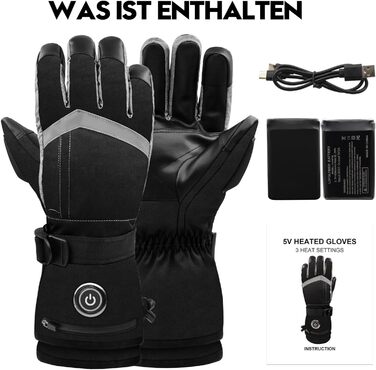 Обогріваючі рукавички SVPRO 5V 6000mAh - водонепроникні та вітронепроникні рукавички для катання на лижах, полювання, мотоциклів та піших прогулянок