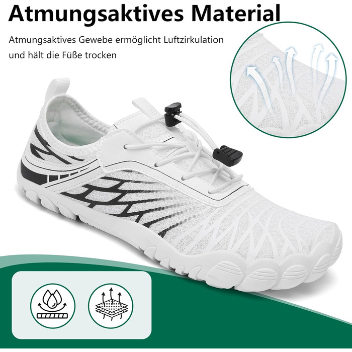 Жіночі шльопанці/сланці Saguaro для плавання та відпочинку, дихаючі, швидковисихаючі, широка передня частина, розмір 35-43, білі