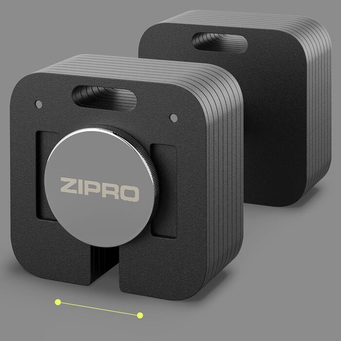 Регульовані гантелі ZIPRO Square 16-24 кг, нековзкі, для силових тренувань вдома, квадратна форма, домашній спортзал, фітнес