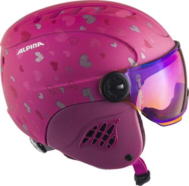 ALPINA CARAT LE VISOR Q-LITE – дитячий лижний шолом з візором, білий, посилений захист, легкий, 48-52 см