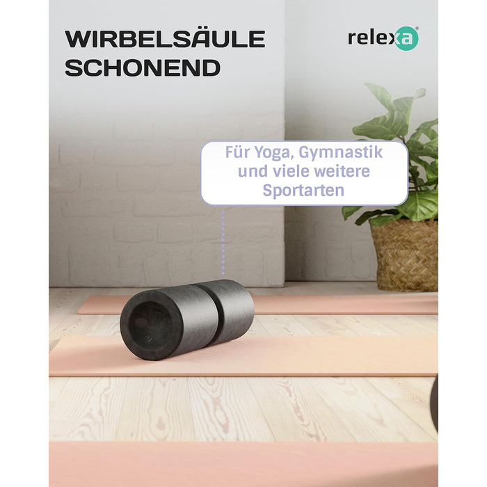 Релаксаційний масажний набір Relexa Starter Set Comfort чорний, 5 предметів: ролик для масажу, фасціальні ролики та м'ячі для зняття напруги і болю, для всіх м'язів, універсальний, з eBook