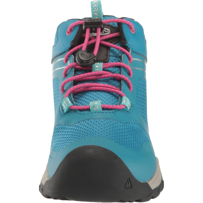 KEEN Wanduro Mid - Водонепроникні дитячі черевики для хайкінгу, Fjord Blue/Fuchsia/Purple, 38 EU