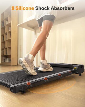 Бігова доріжка UREVO з нахилом, Walking Pad 1-6 км/год, для дому та офісу, з пультом ДУ та LED-дисплеєм, велика бігова зона