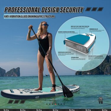 Надувний SUP-борд TIGERXBANG Defender Pro, 320 см, блакитний