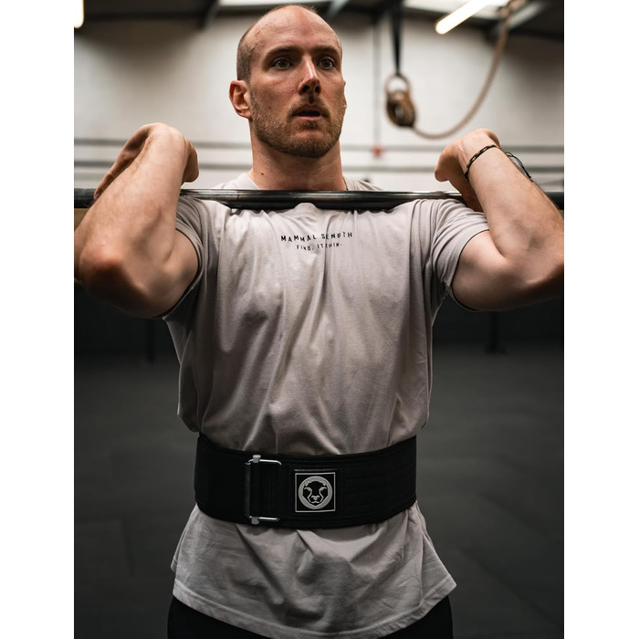 Пояс для пауерліфтингу Mammal Strength 10,2 см, автоматична застібка, спинка, для тяги, присідань, XL (талія 102-114 см), чорний