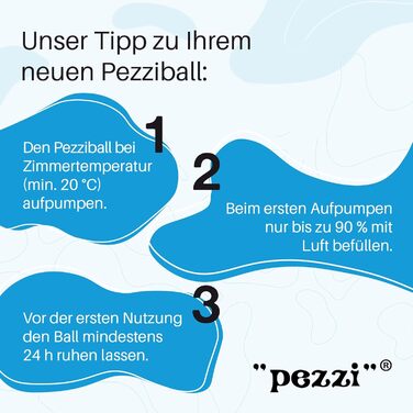 Гімнастичний м'яч PEZZI Original Pezziball 42 см, жовтий – універсальний фітнес-м'яч для терапії, спорту та офісу, міцний ПВХ, навантаження до 400 кг