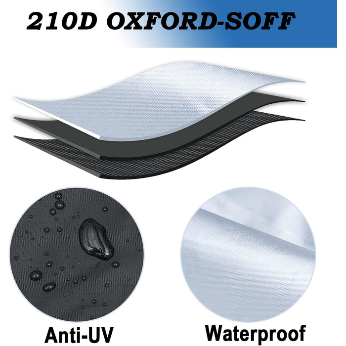 Водонепроникна накривка для мотоцикла Carehabi, 245x105x125 см, XXL, для мопедів, ролерів, ендуро, вуличної техніки