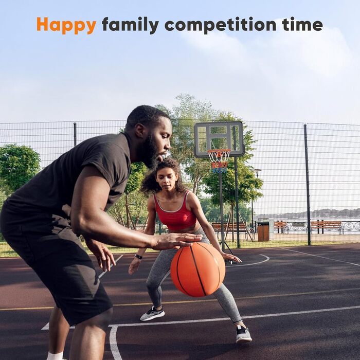 Баскетбольний кошик Lischwert вуличний регульований, професійний стійкий з колесами для дорослих, великий розмір BK