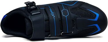 Велосипедні черевики для чоловіків та жінок, MTB, Mountainbike, кросівки, дихаючі, для активного відпочинку, сумісні з SPD, блакитні (46 EU)