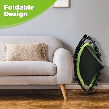 Трамплін ONETWOFIT складаний, 114 см для дорослих з регульованою ручкою та безшумними пружинами. Міні-трамплін для фітнесу вдома