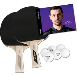 Набір для настільного тенісу Butterfly 85106 Timo Boll, стандартний ракетка і м'ячі