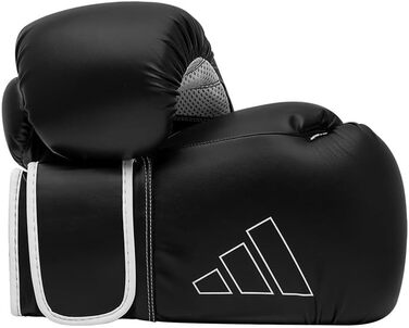 Боксерські рукавички adidas Hybrid 80 8oz чорні/білі для боксу, кікбоксингу, ММА та тренувань