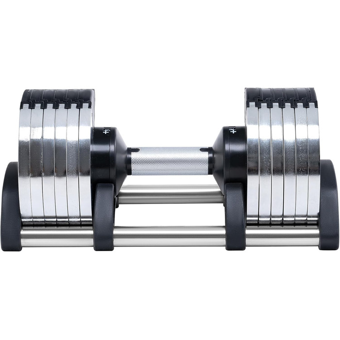 Регульована гантель - гантель з підставкою, компактна гантель для жінок та чоловіків, тренування та фітнес вдома, 6 рівнів ваги 2-24 кг