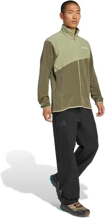 Чоловіча флісова куртка-світшот adidas Terrex Multi Fu Zip Fleece Jacket, Olive Strata/Tent Green, розмір L