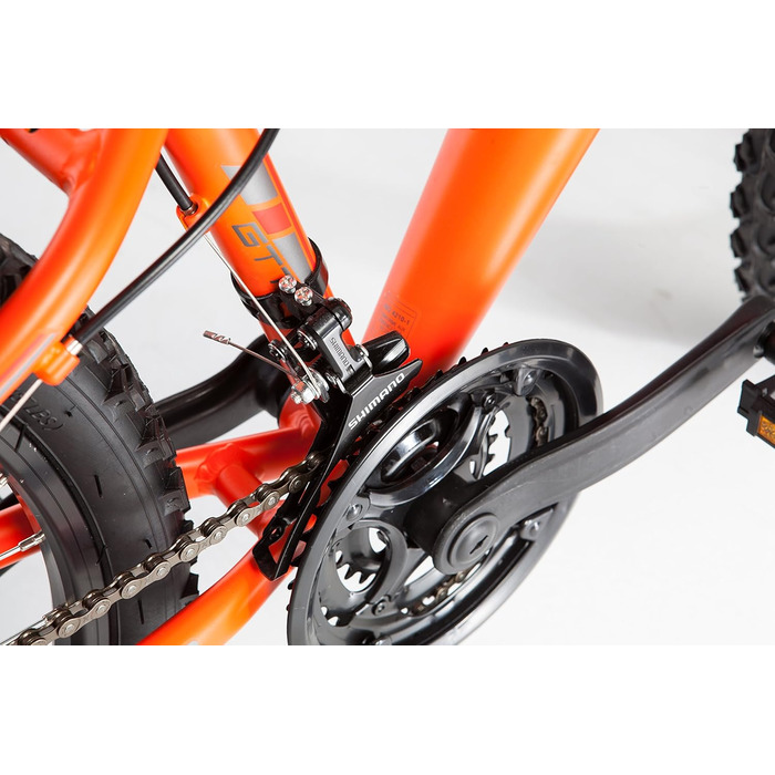 Дитячий гірський велосипед 20'' Moma Bikes, алюмінієвий, 6 швидкостей Shimano, дискові гальма, передня амортизація