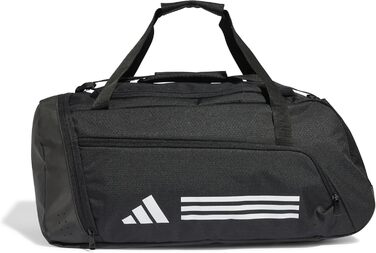 Спортивна сумка adidas Essentials 3-Stripes, унісекс, чорна/біла, середній розмір