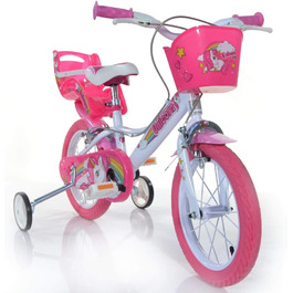 Дитячий велосипед Dino Bikes 144R-UN Einhorn, білий/рожевий, одношвидкісний