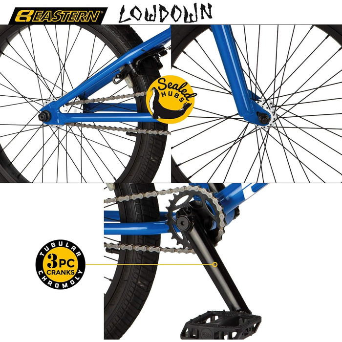 BMX велосипед Eastern Bikes Lowdown 20 дюймів, рама з високоміцної сталі, синій