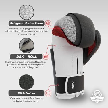 Боксерські рукавички DBX Bushido Sport ActiveClima 12oz для чоловіків – для боксу, кікбоксингу, бойових мистецтв