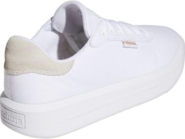 Жіночі кросівки adidas Court Platform CLN (38 2/3 EU, білий, золотий, чорний)