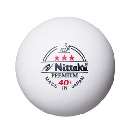 М'ячі для настільного тенісу Nittaku Premium 3 зірки 40+ ITTF (6 шт.) - пластикові, білі, оригінальні