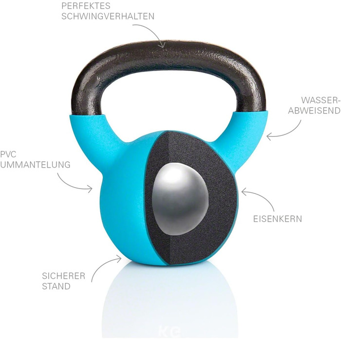 Гиря Sport-Tec 10 кг, світло-блакитна, для фітнесу та бодібілдингу