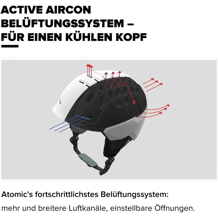 Гірськолижний шолом Atomic Savor Amid для дорослих, унісекс, 360° підгонка, максимальний захист, вентиляція Aircon