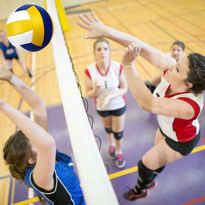 Волейбольний м'яч Bibykivn Official Size 5, водостійкий, з насосом, PVC поверхня, для пляжу, басейну та спортивних ігор. Колір: блакитно-зелений