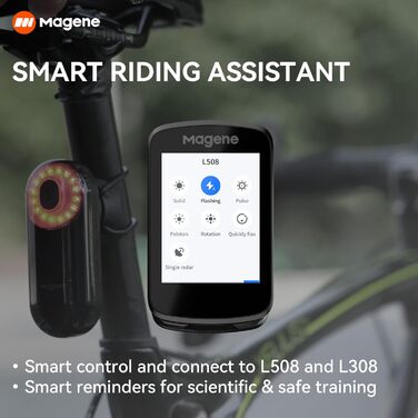 Велокомп'ютер Magene C506 з GPS, кольоровим сенсорним екраном, навігацією, водонепроникний, бездротовий, WiFi та Bluetooth, для велотренувань